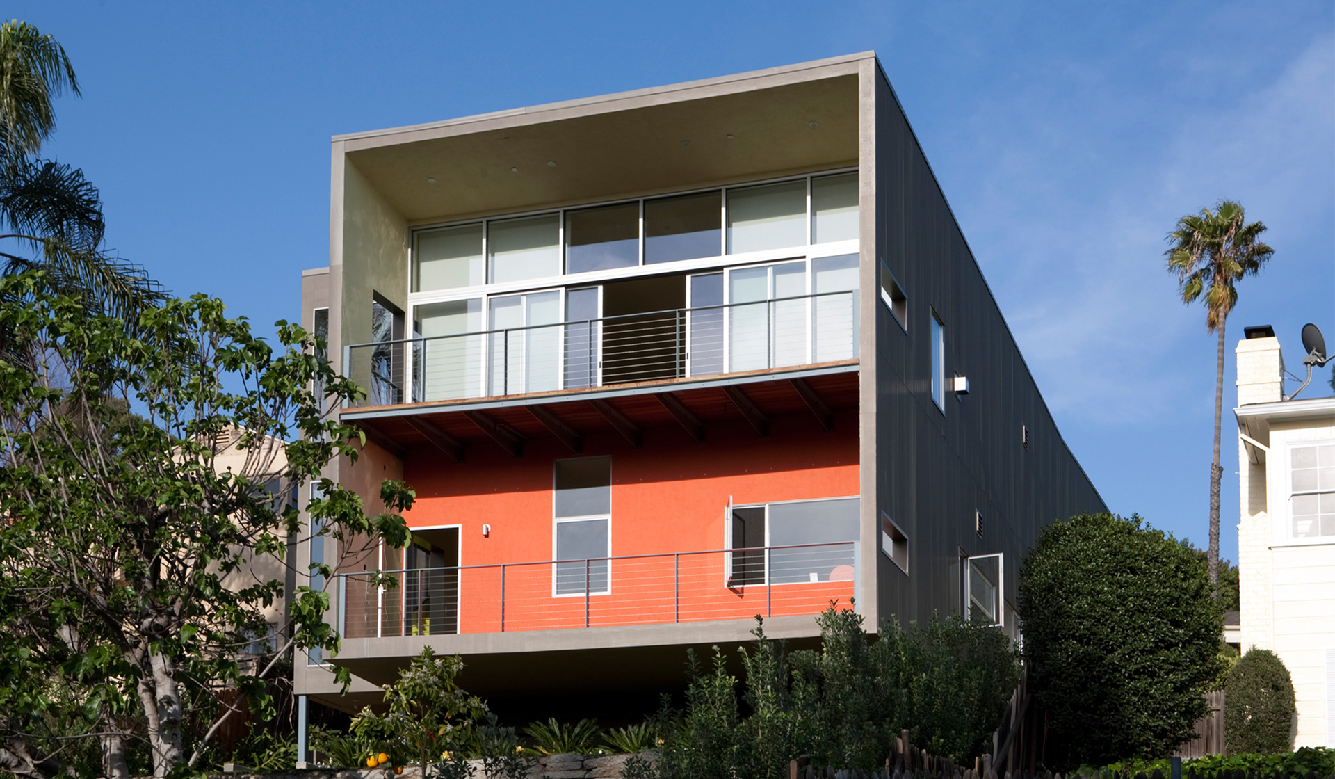 modern orange house