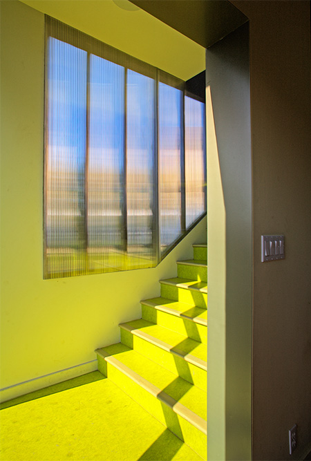 neon stairs