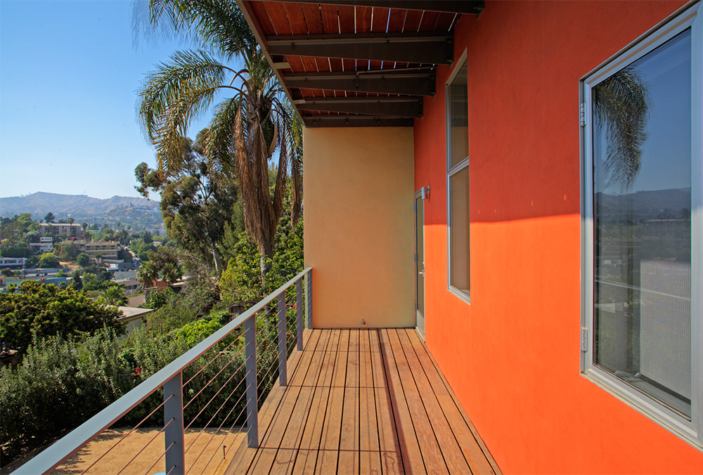 orange modern deck