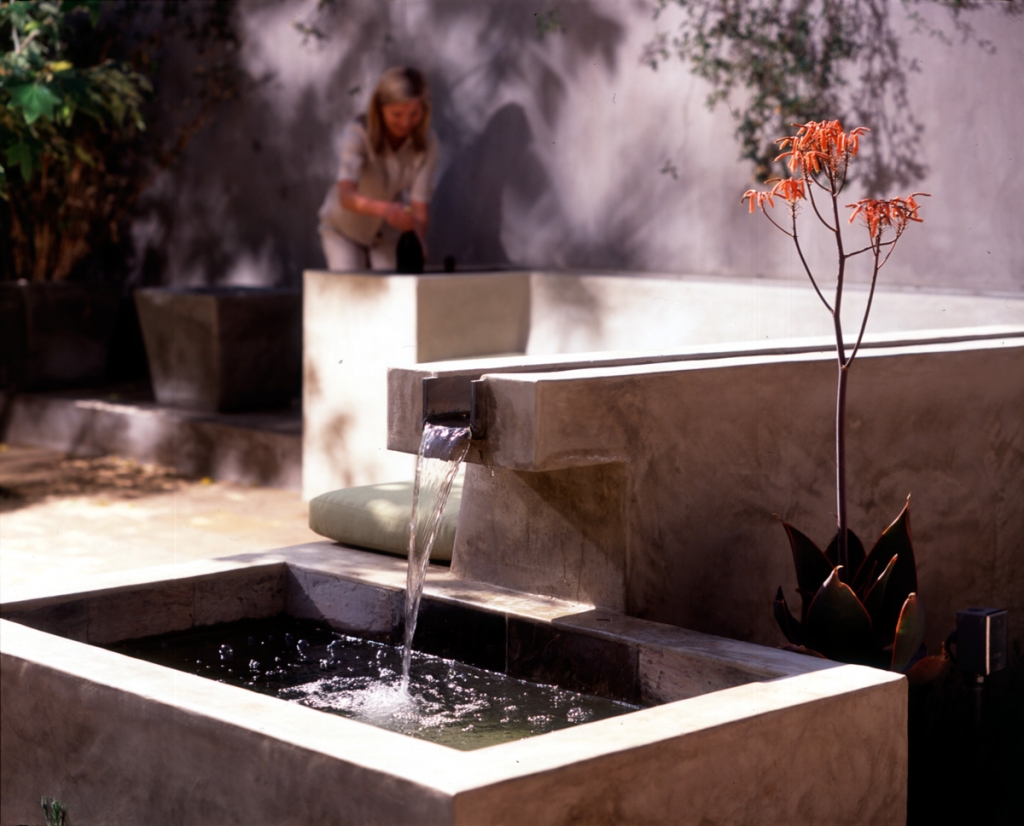 modern outdoor fountain