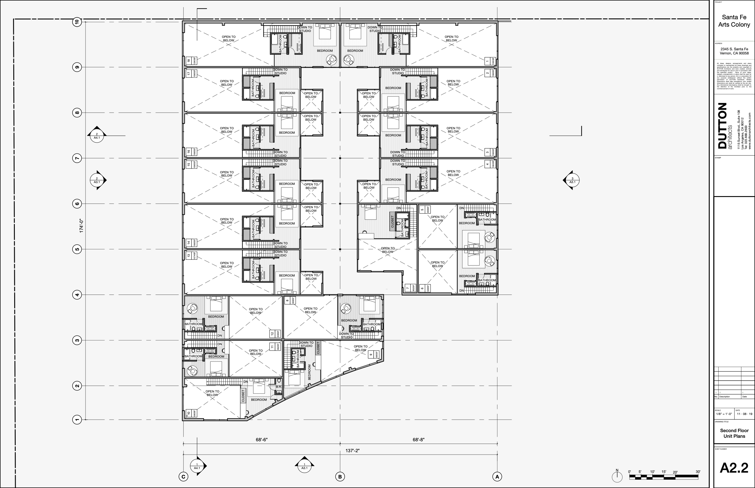 Dutton Architects Second Floor Plan Artists Lofts